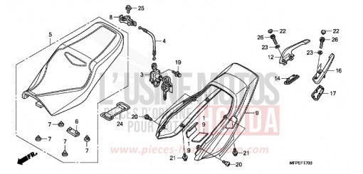 SIEGE/CAPOT ARRIERE CB1300SAA de 2010